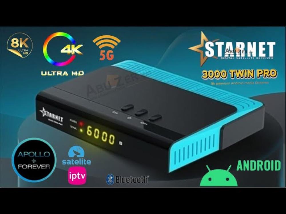 سيفر ستارنت 3000 توين برو فوركيه اندرويد STARNET 3000 TWIN PRO 4K ANDROID