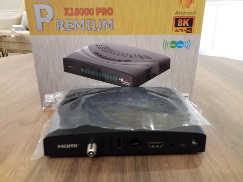 PREMIUM HD X18000 ANDROID HYBRID OTT BOX بريميوم x18000 pro