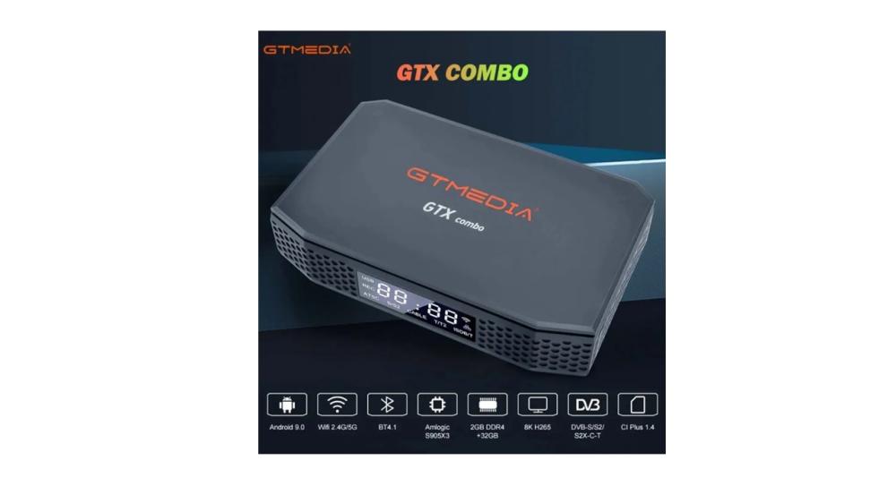 رسيفر جي تي اكس كومبو GTMEDIA GTX Combo 4K Android 9