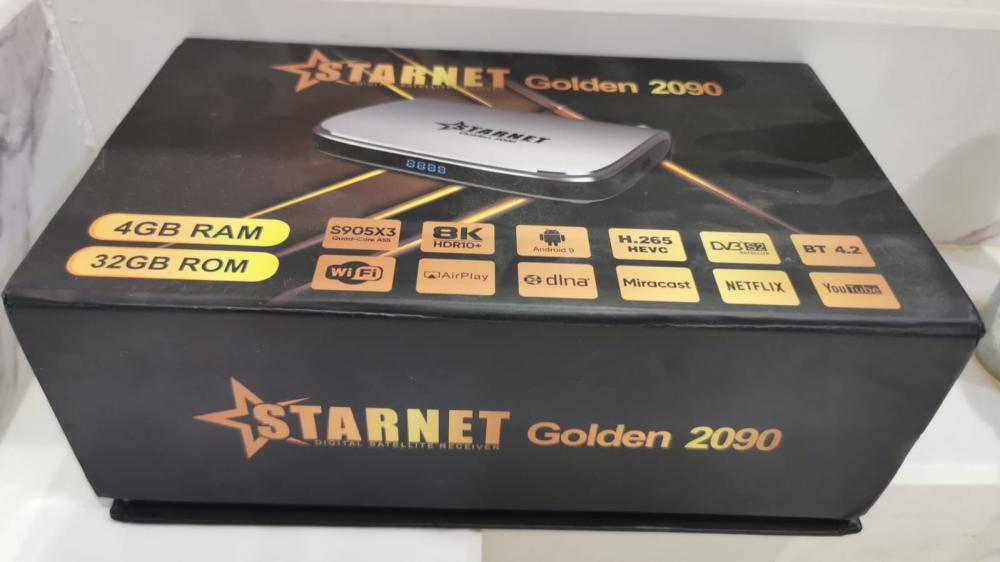 رسيفر ستارنت جولدن اندرويد 9 فوركيه 2090 STARNET GOLDEN مستعمل )