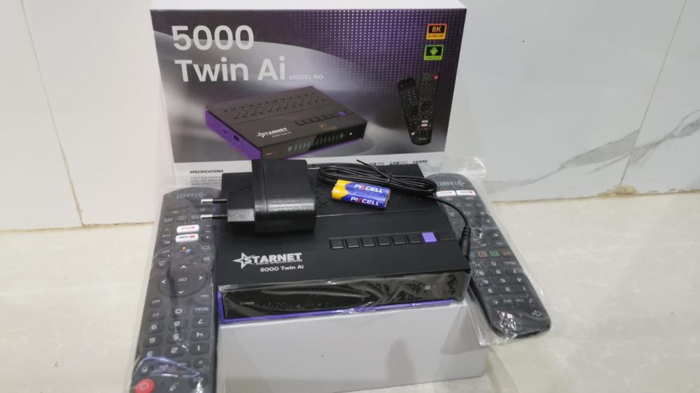 رسيفر ستارنت 5000 توين بلس فوركيه اندرويد STARNET 5000 TWIN PLUS 4K ANDROID