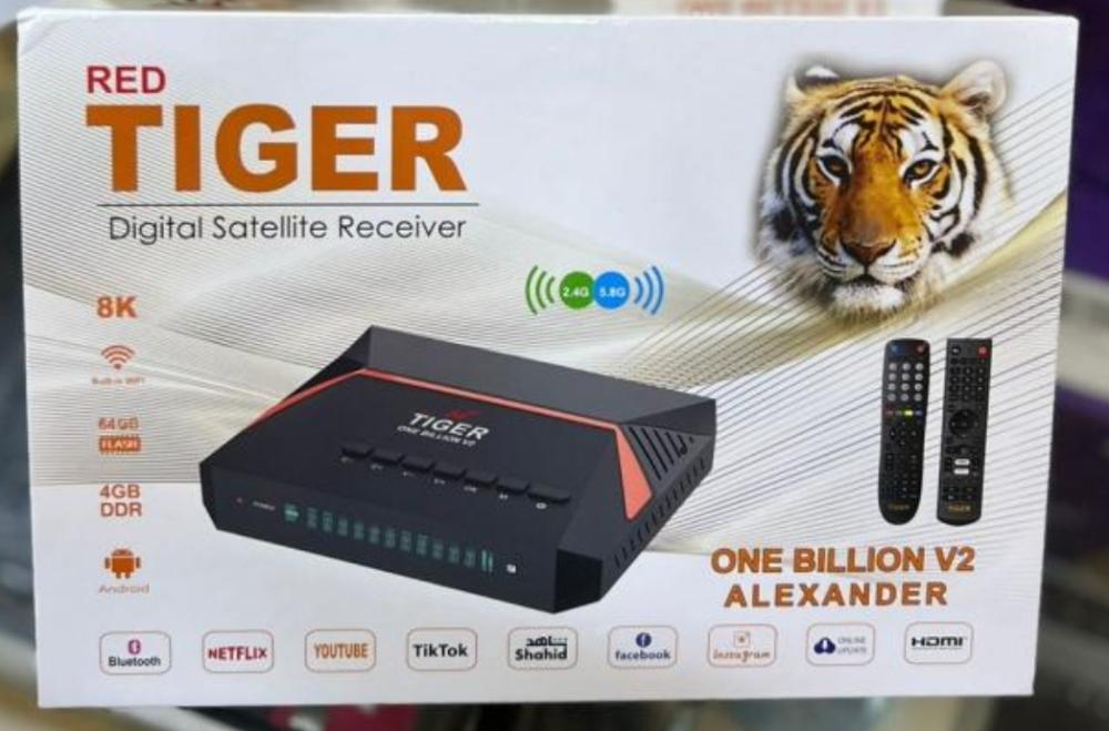 رسيفر تايجر ون بليون الإصدار الثاني الكسندر فوركيه اندرويد Tiger One Billion V2 Alexander 4K Android