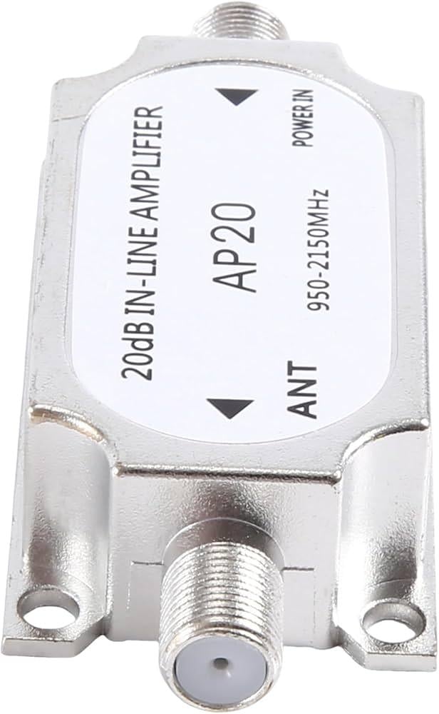 جديد 2018 مقوي و مضخم  إشارة السلك  قمر صناعي 20dB في خط 950-2150 MHZ مقوي إشارة لشبكة طبق هوائي كابل تشغيل قوة القناة