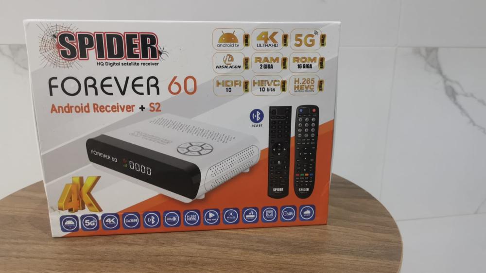 رسيفر سبايدر فوريفر 60 أندرويد فايف جي فوركيه SPIDER FOREVER 60 ANDROID 5G 4K  مستعمل)