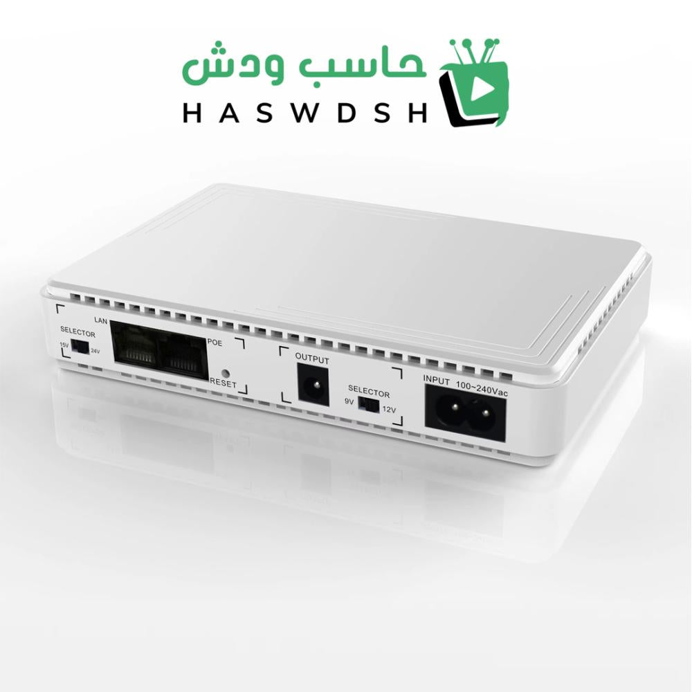 بطارية محمولة mini dc ups  ليثيوم 5 مخارج فولتية في جهاز واحد 10000mah 5v 9v 19v 2a for wifi router