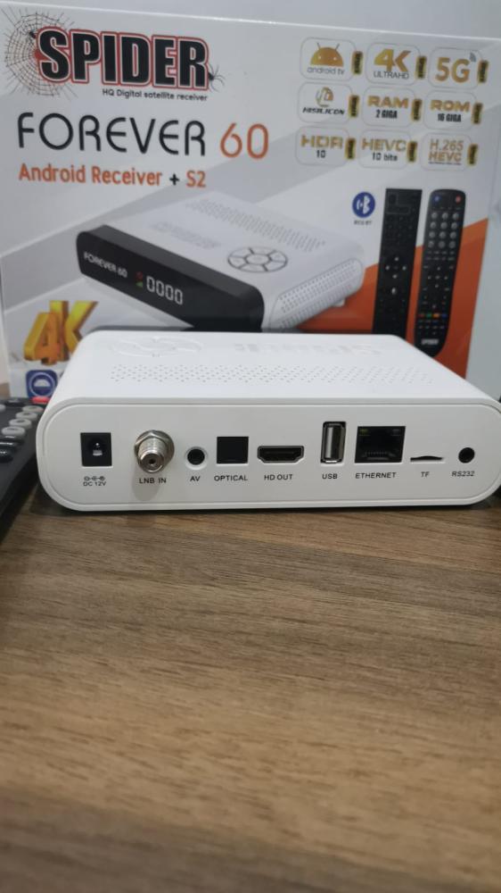 رسيفر سبايدر فوريفر 60 أندرويد فايف جي فوركيه SPIDER FOREVER 60 ANDROID 5G 4K  مستعمل)