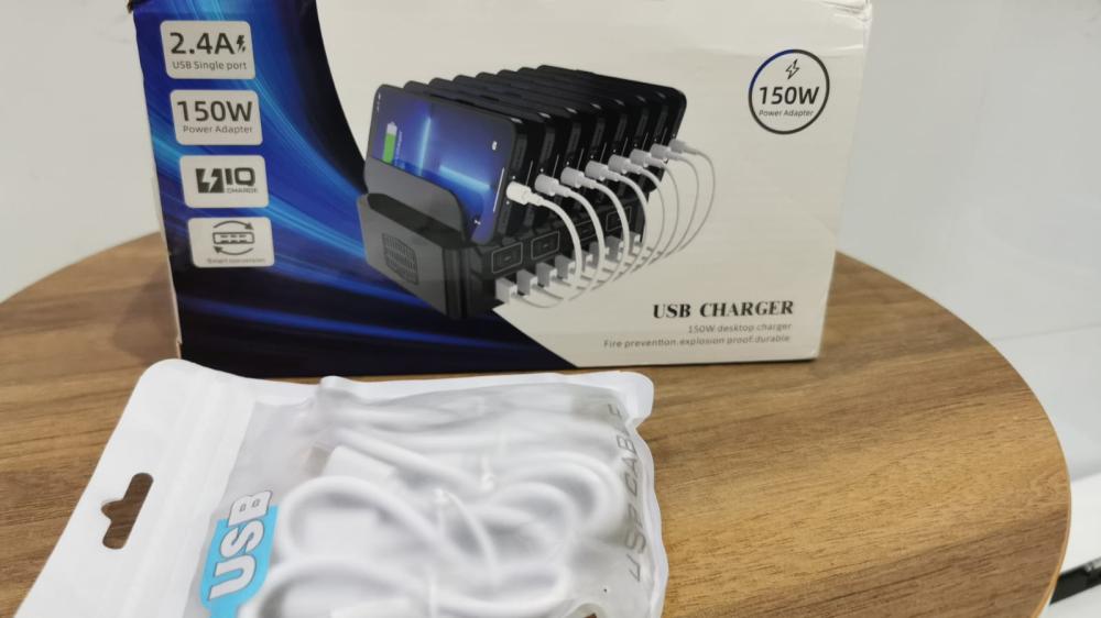 محطة شحن 18 جهاز USB Charger   بقوة 150 وات