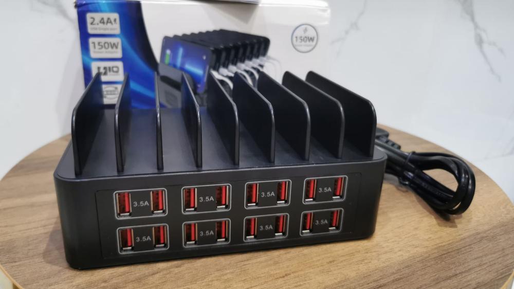 محطة شحن 18 جهاز USB Charger   بقوة 150 وات