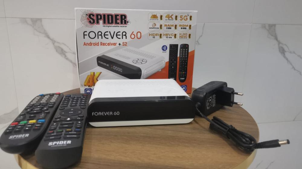 رسيفر سبايدر فوريفر 60 أندرويد فايف جي فوركيه SPIDER FOREVER 60 ANDROID 5G 4K  مستعمل)