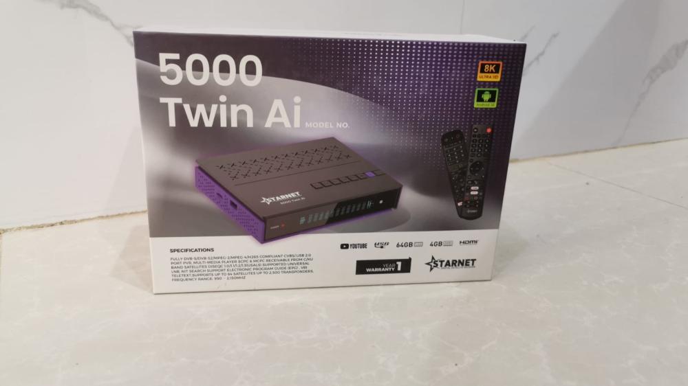 رسيفر ستارنت 5000 توين بلس فوركيه اندرويد STARNET 5000 TWIN PLUS 4K ANDROID